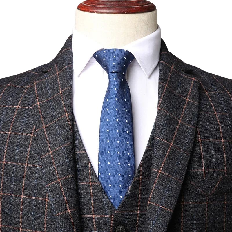 Costume homme coupe slim, Costume à carreaux élégant, Costume de cérémonie, Costume 3 Piecès