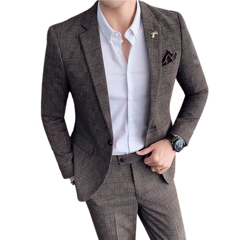 Costume Homme à Carreaux, Costume Homme Slim Fit, costume Carreaux