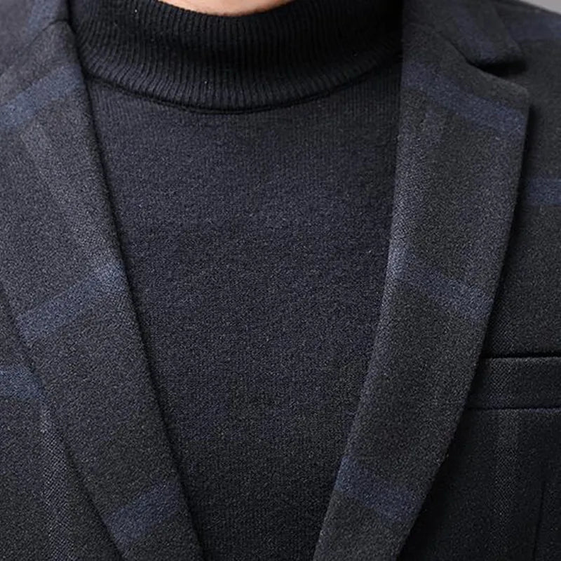 veste homme carreaux, veste homme élégante, veste homme décontractée chic, veste homme coton polyester, blazer homme à motifs