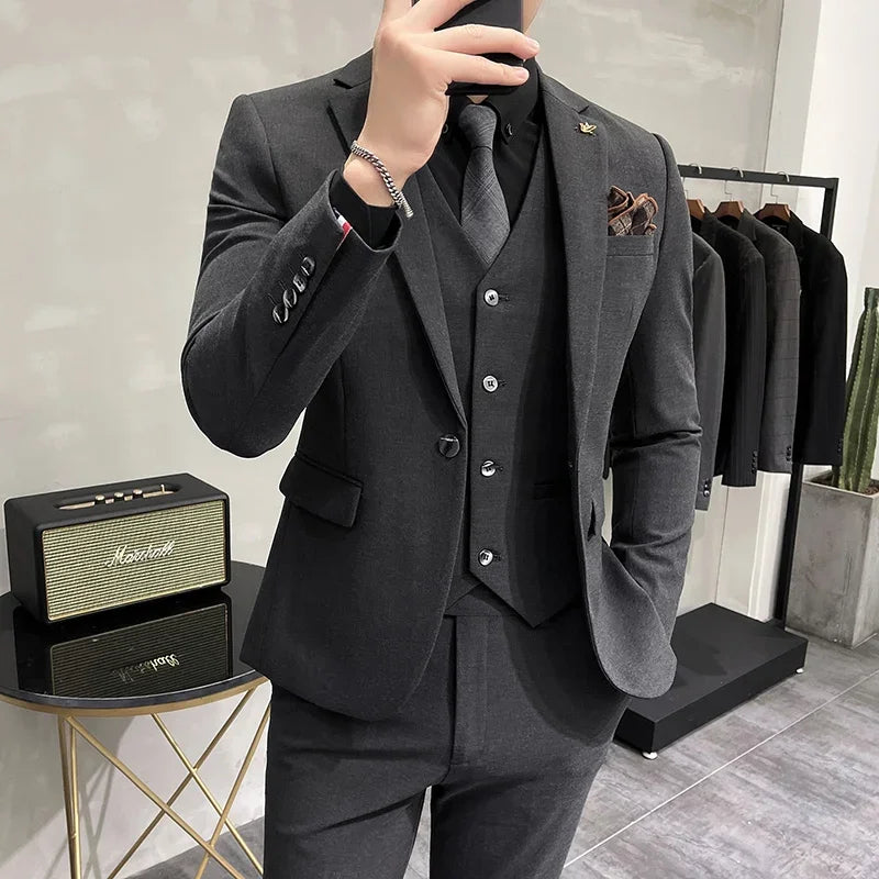 Costume 3 Piecès Homme, costume slim fit, costume formel homme, costume élégant homme