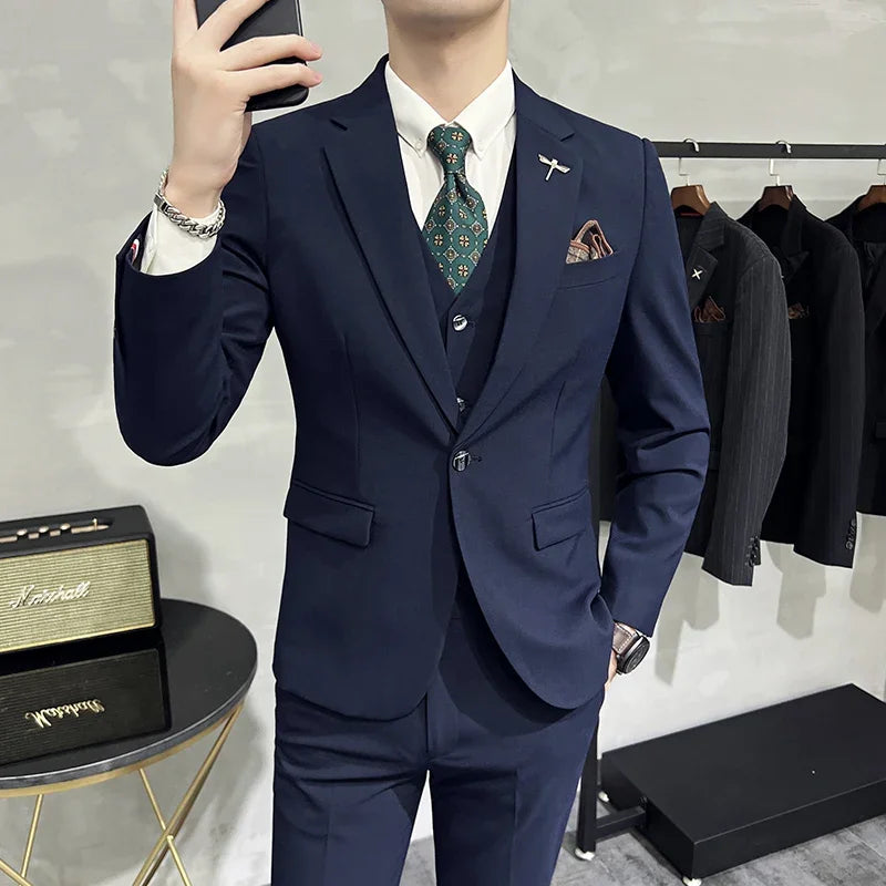 Costume 3 Piecès Homme, costume slim fit, costume formel homme, costume élégant homme