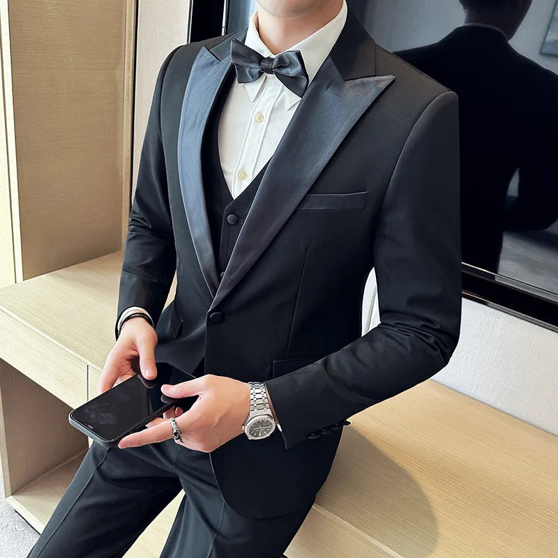 Smoking homme slim, Tenue de gala homme, Costume de mariage formel, Smoking premium, Tenue de soirée homme
