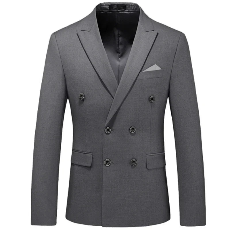veste homme croisée, veste homme monochrome, veste homme formelle, veste homme polyviscose, blazer homme élégant