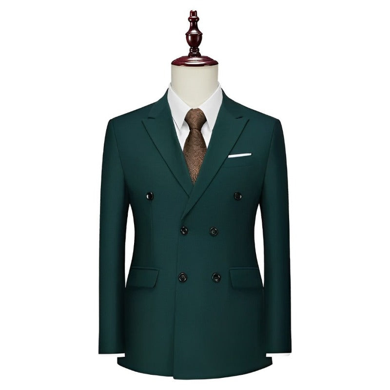 veste, Veste croisée homme élégante, Vêtement formel haut de gamme homme, Veste homme style sophistiqué, Veste de costume coupe slim homme