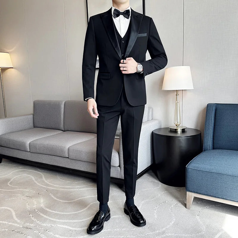 Smoking homme slim, Tenue de gala homme, Costume de mariage formel, Smoking premium, Tenue de soirée homme