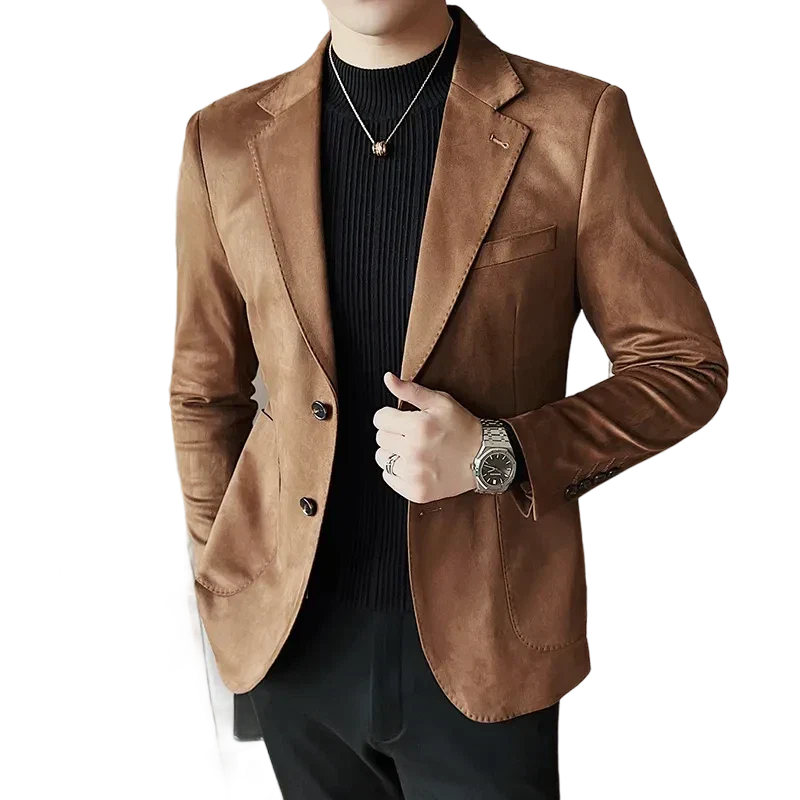 veste homme suédine, blazer homme élégant, veste chic homme, veste décontractée homme, veste homme automne hiver