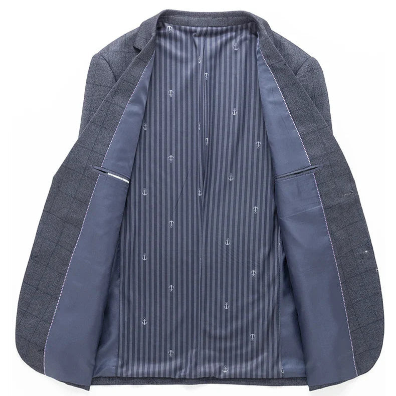 blazer homme élégant, blazer homme habillé, blazer homme casual chic, blazer homme texture, veste de costume homme