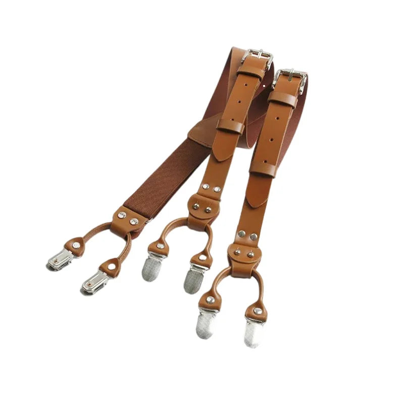 bretelles homme cuir, bretelles élégantes, accessoire homme luxe, bretelles cuir véritable, bretelles classiques