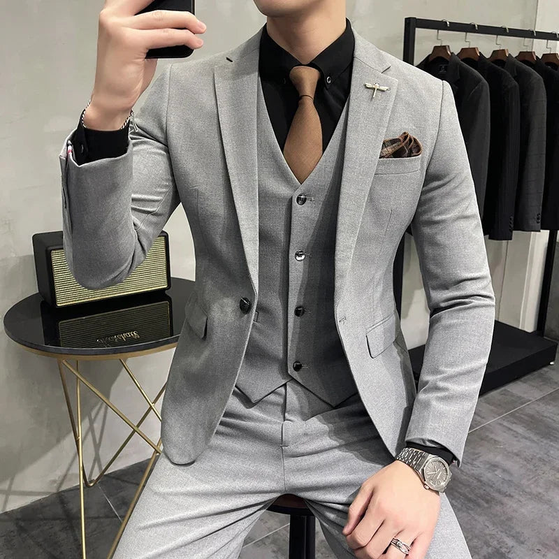 Costume 3 Piecès Homme, costume slim fit, costume formel homme, costume élégant homme