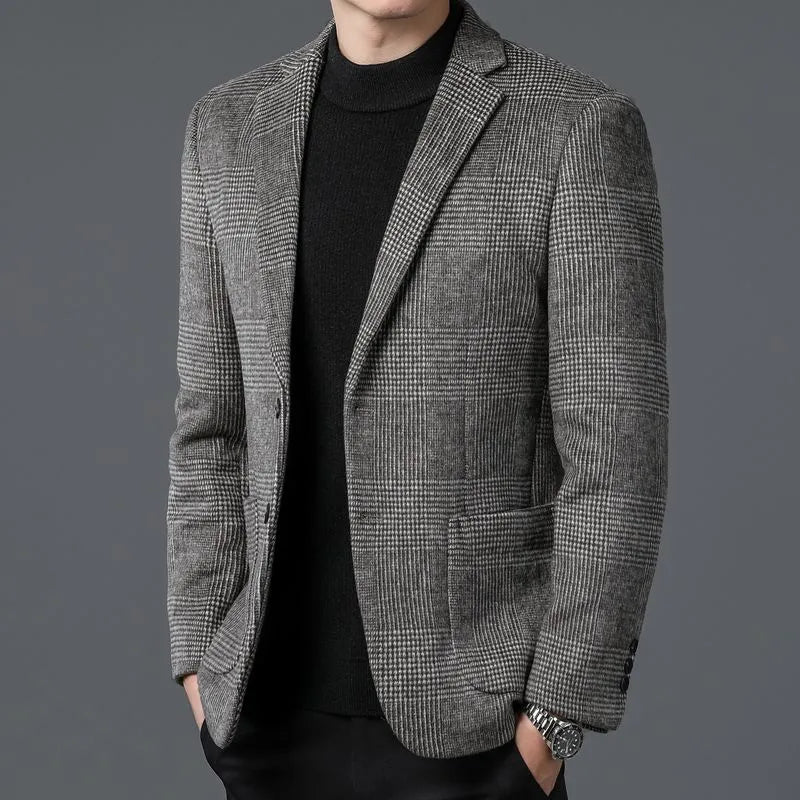 Veste Homme Laine, Veste Décontractée Chic Homme, Veste Élégante Homme, Veste Hiver Homme, Veste Classique Homme