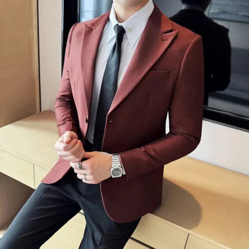 Blazer ajusté pour homme, Blazer homme coupe slim, Blazer homme Maximus, blazer homme, blazer à revers pointu