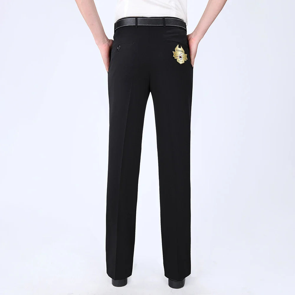 Pantalon de costume homme, Pantalon homme formel, Vêtement de travail homme, Pantalon de costume élégant, Pantalon polyester soie