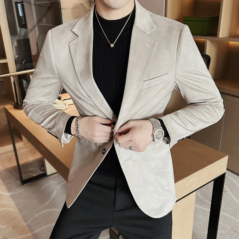 veste homme suédine, blazer homme élégant, veste chic homme, veste décontractée homme, veste homme automne hiver