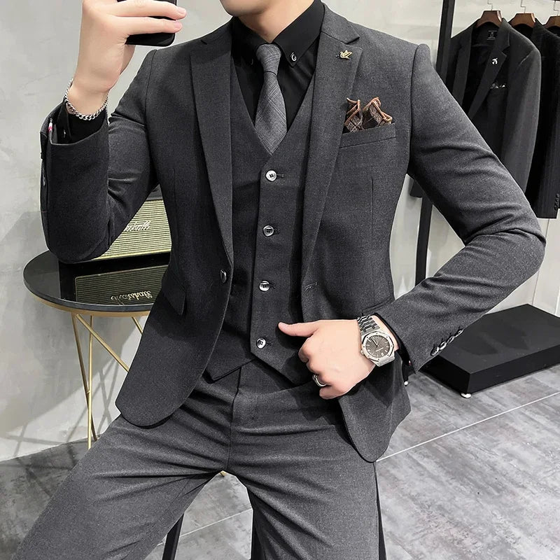 Costume 3 Piecès Homme, costume slim fit, costume formel homme, costume élégant homme