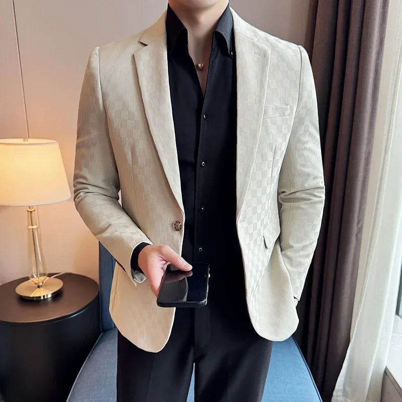 Veste homme à carreaux, Blazer chic décontracté homme, Veste élégante Maximus homme, Blazer formel homme, Mode masculine moderne