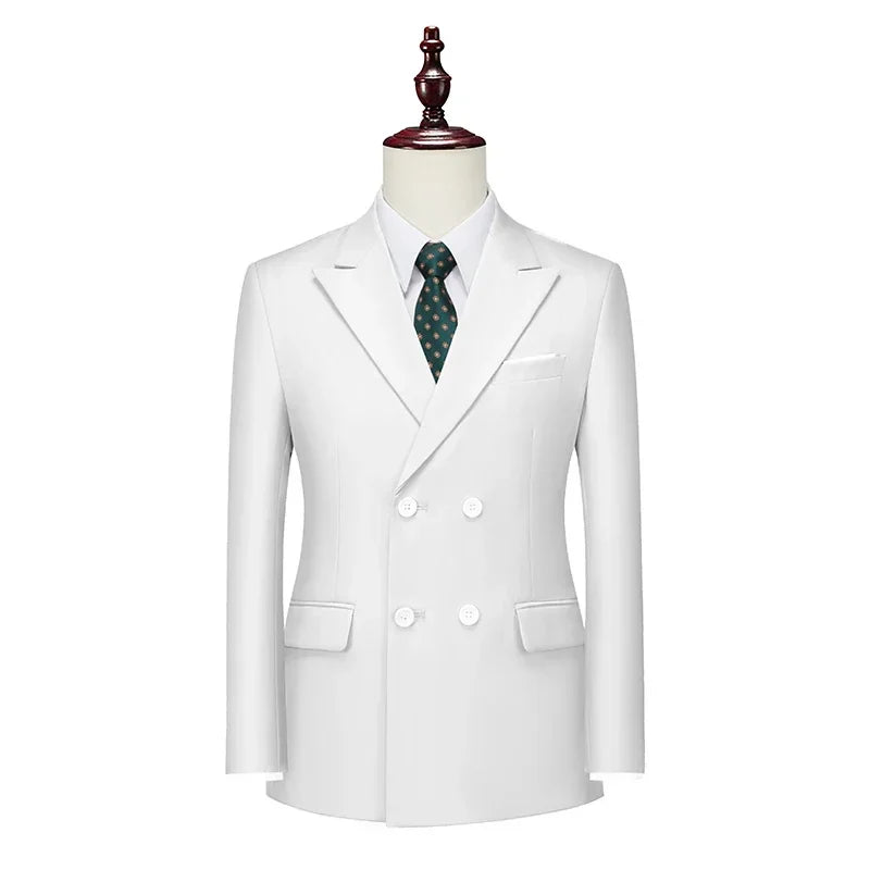 veste, Veste croisée homme élégante, Vêtement formel haut de gamme homme, Veste homme style sophistiqué, Veste de costume coupe slim homme