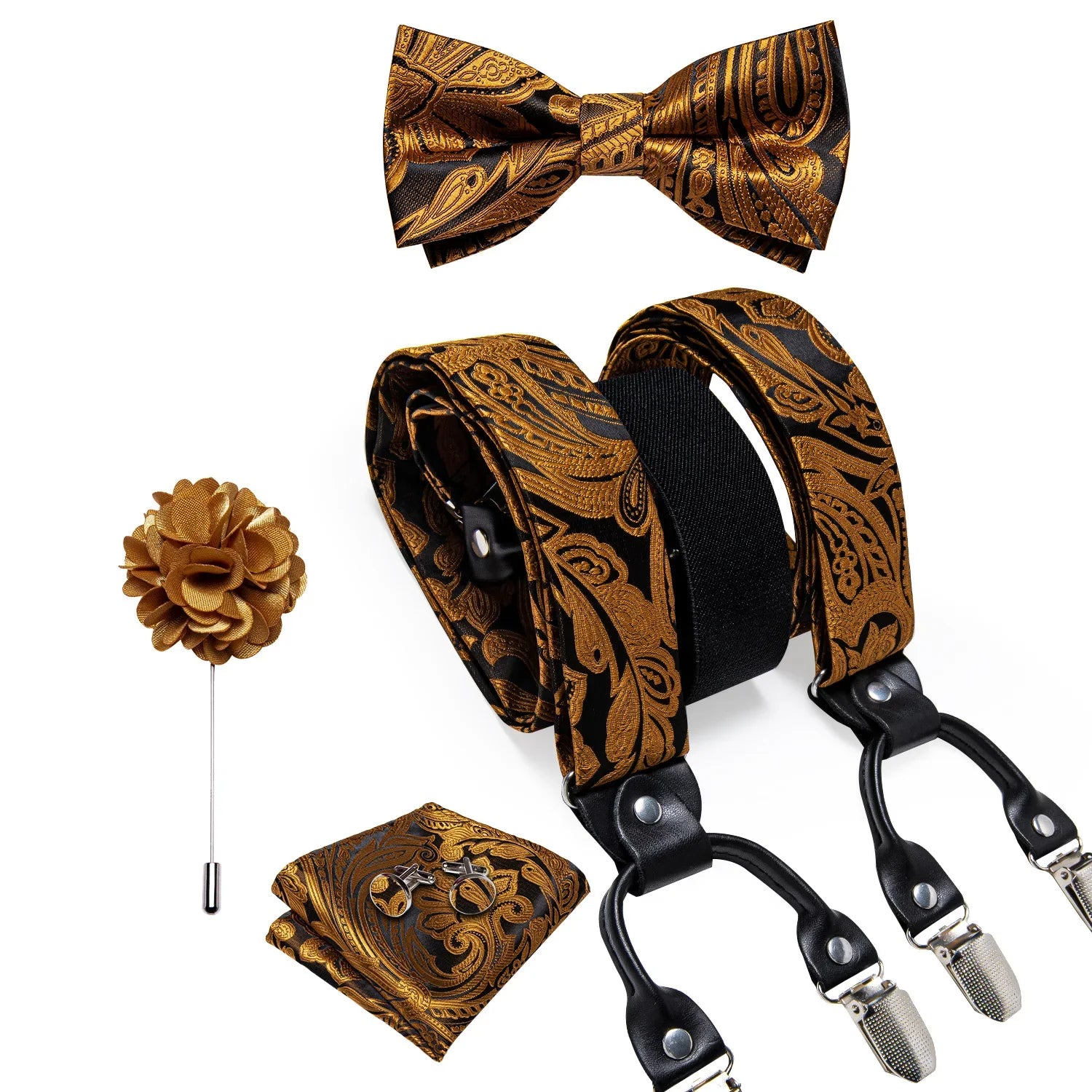 bretelles homme imprimées, ensemble luxe homme, accessoire homme élégant, bretelles soie, coffret cadeau homme