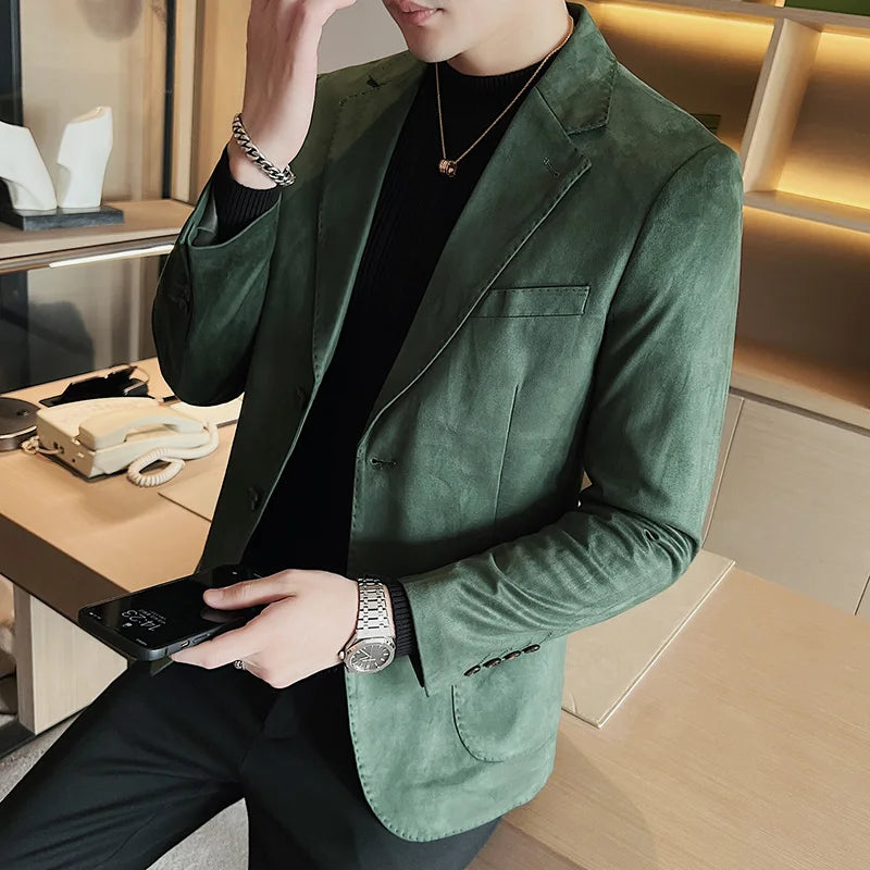 veste homme suédine, blazer homme élégant, veste chic homme, veste décontractée homme, veste homme automne hiver