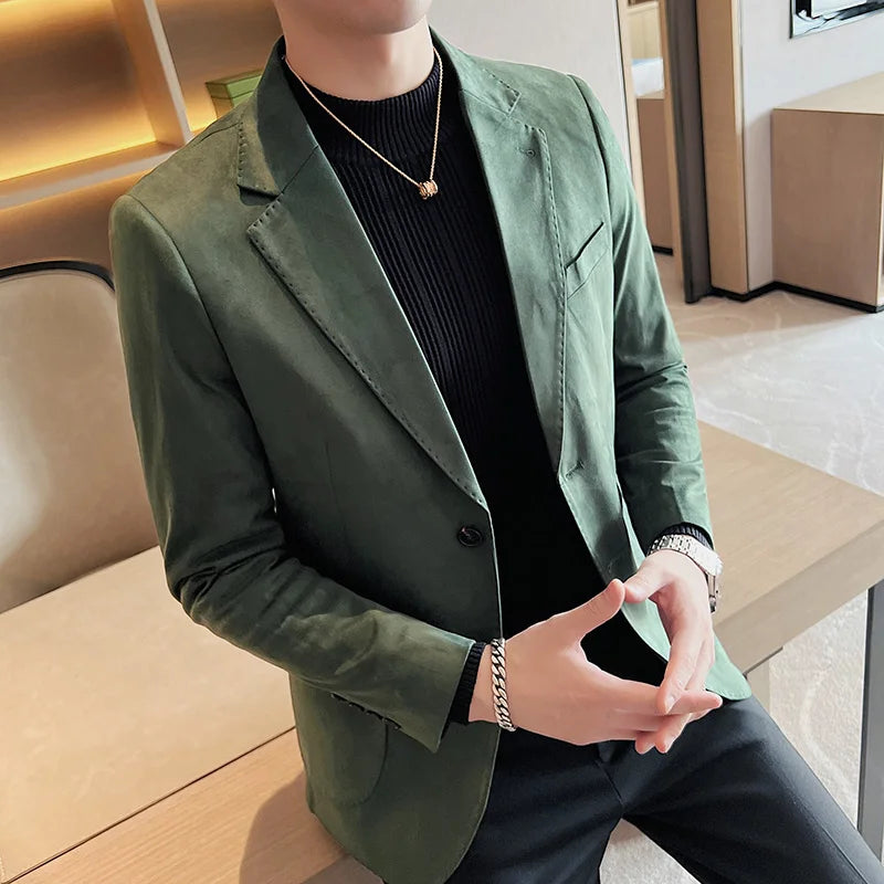 veste homme suédine, blazer homme élégant, veste chic homme, veste décontractée homme, veste homme automne hiver