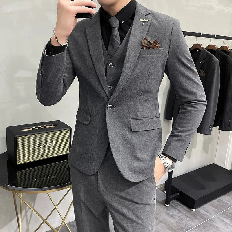 Costume 3 Piecès Homme, costume slim fit, costume formel homme, costume élégant homme