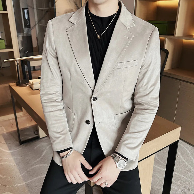 veste homme suédine, blazer homme élégant, veste chic homme, veste décontractée homme, veste homme automne hiver