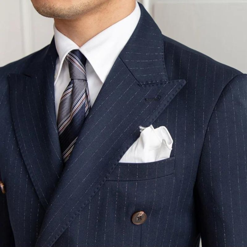 Costume à Rayures Craie, Costume Homme Slim Fit, Costume Homme Moderne, Costume Homme à Rayures, Costume Homme Complet, Costume Homme Classique, Costume Homme, Modèle de Thème