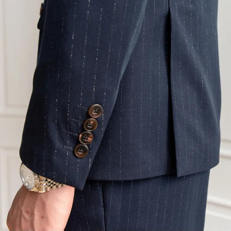 Costume à Rayures Craie, Costume Homme Slim Fit, Costume Homme Moderne, Costume Homme à Rayures, Costume Homme Complet, Costume Homme Classique, Costume Homme, Modèle de Thème