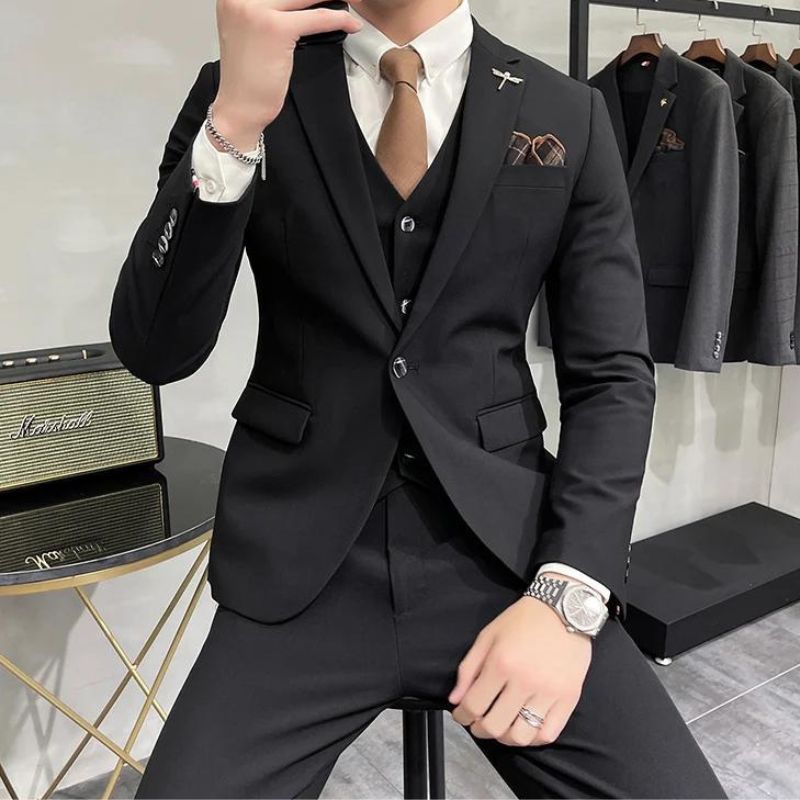 Costume 3 Piecès Homme, costume slim fit, costume formel homme, costume élégant homme