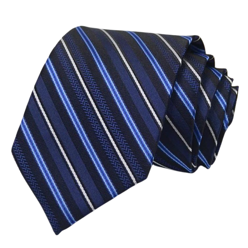 cravate rayée, cravate en polyester, cravate homme élégante, accessoire masculin de qualité, cravate classique