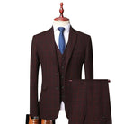 Costume homme coupe slim, Costume à carreaux élégant, Costume de cérémonie, Costume 3 Piecès





