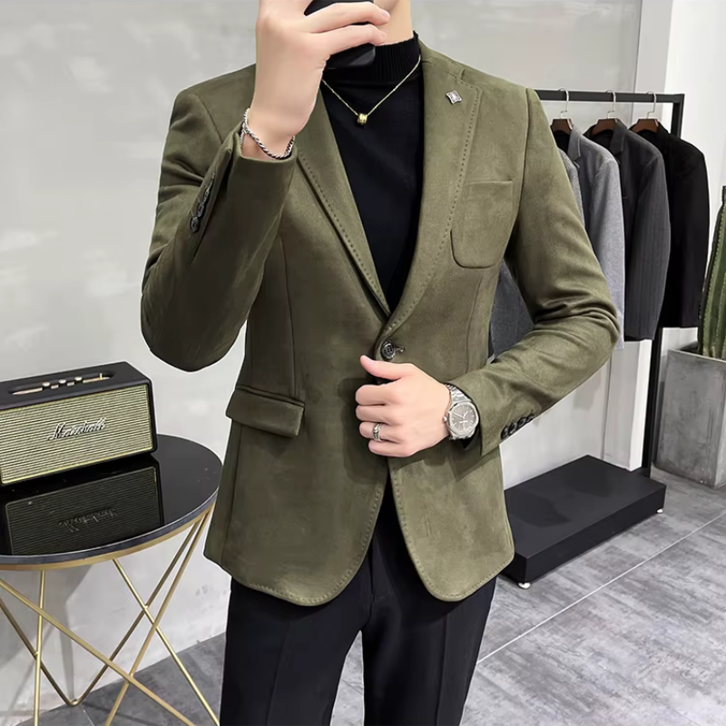 veste homme velours, veste homme style anglais, veste homme élégante, veste homme bouton unique, blazer homme toutes saisons