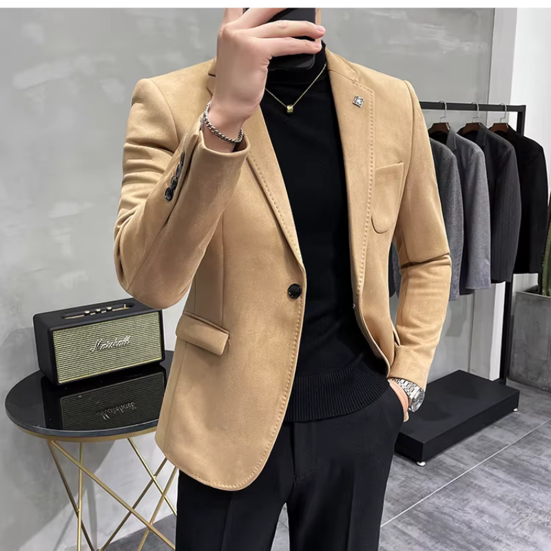 veste homme velours, veste homme style anglais, veste homme élégante, veste homme bouton unique, blazer homme toutes saisons