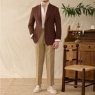 blazer homme en lin slim, blazer beige homme, blazer chic homme, blazer mariage, blazer casual chic