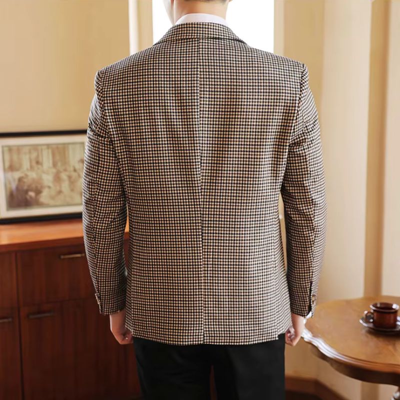 veste homme carreaux slim, veste homme style anglais, veste homme ajustée, veste de costume homme, blazer homme élégant








