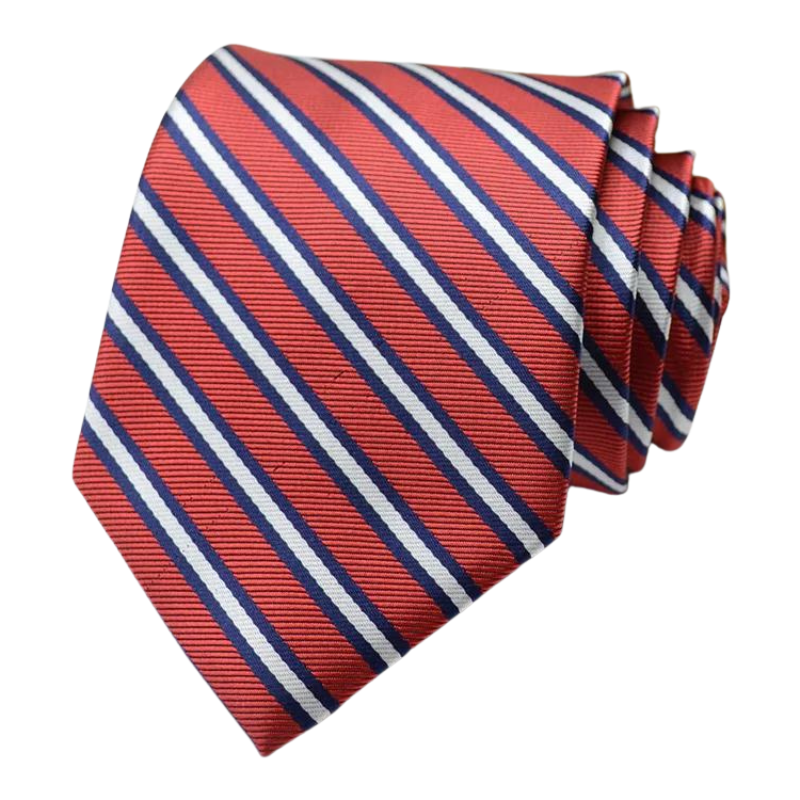 cravate rayée, cravate en polyester, cravate homme élégante, accessoire masculin de qualité, cravate classique