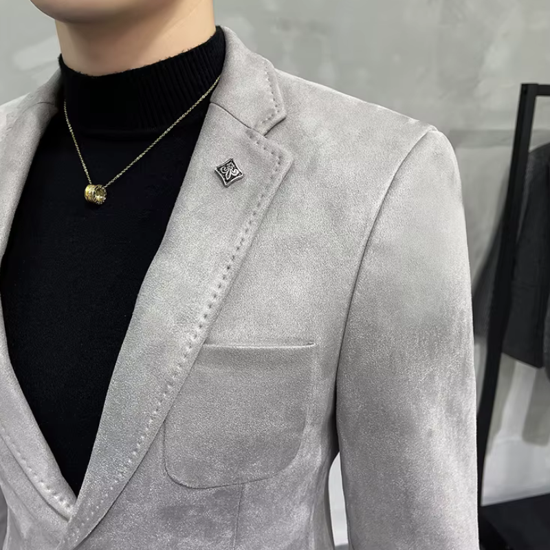 veste homme velours, veste homme style anglais, veste homme élégante, veste homme bouton unique, blazer homme toutes saisons