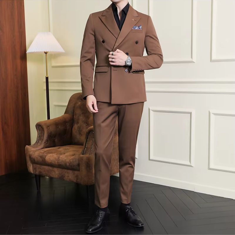 costume croisé, costume slim fit, costume homme croisé, costume homme coupe slim, costume homme slim, costume homme uni, costume homme, costume