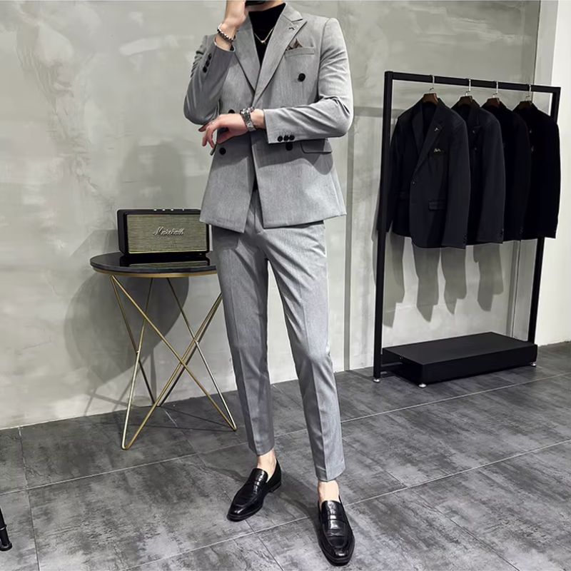 costume croisé, costume slim fit, costume homme croisé, costume homme coupe slim, costume homme slim, costume homme uni, costume homme, costume