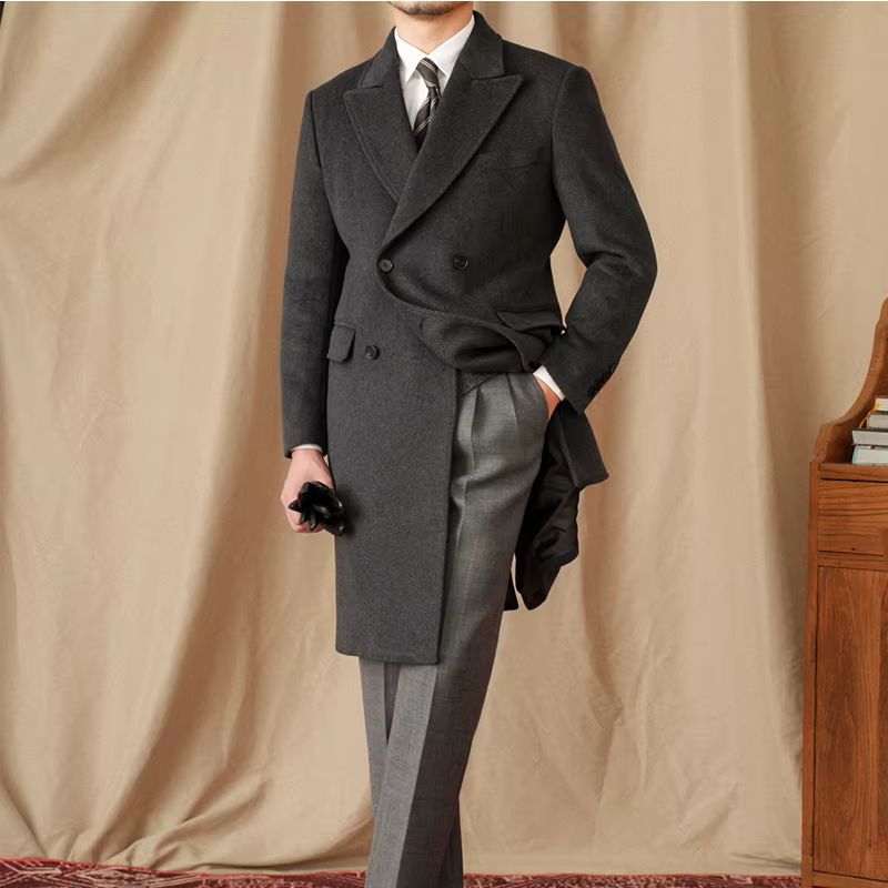 manteau croisé homme, manteau de cérémonie homme, manteau slim homme, manteau élégant hiver