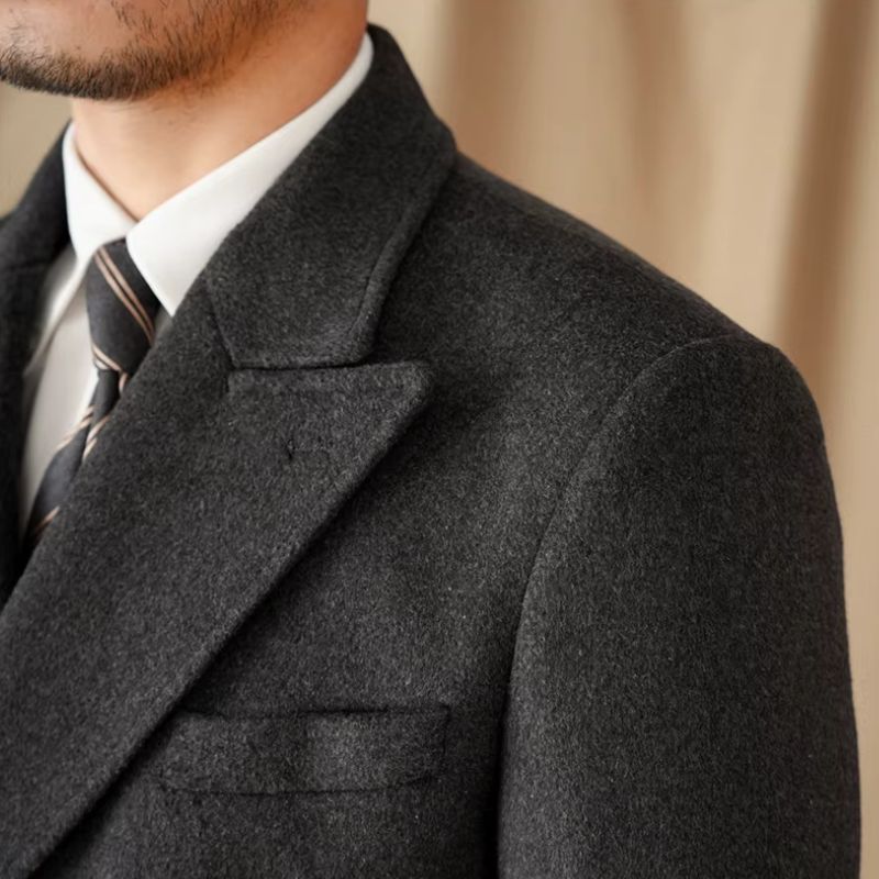 manteau croisé homme, manteau de cérémonie homme, manteau slim homme, manteau élégant hiver