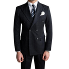 Costume à Rayures Craie, Costume Homme Slim Fit, Costume Homme Moderne, Costume Homme à Rayures, Costume Homme Complet, Costume Homme Classique, Costume Homme, Modèle de Thème









