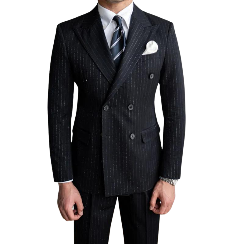 Costume à Rayures Craie, Costume Homme Slim Fit, Costume Homme Moderne, Costume Homme à Rayures, Costume Homme Complet, Costume Homme Classique, Costume Homme, Modèle de Thème









