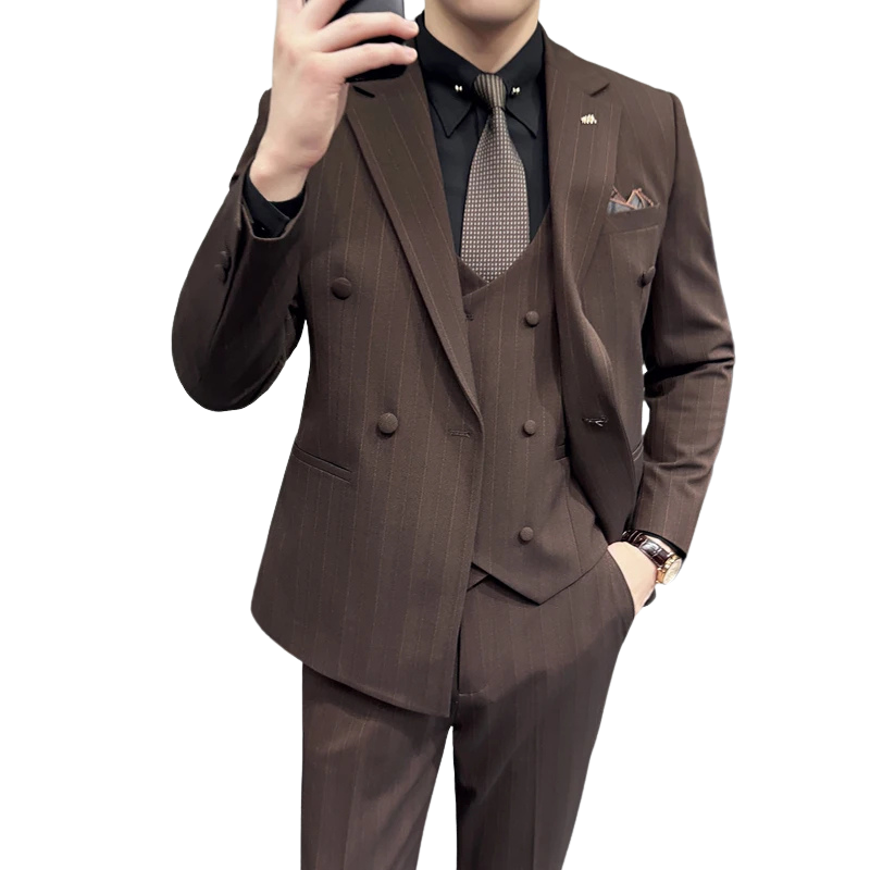 Terno masculino, terno transpassado, Terno Transpassado Listrado, terno listrado transpassado, terno listrado elegante