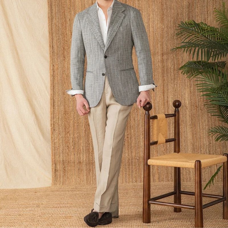 blazer en lin homme, veste en lin homme, blazer casual homme, blazer de cérémonie homme
