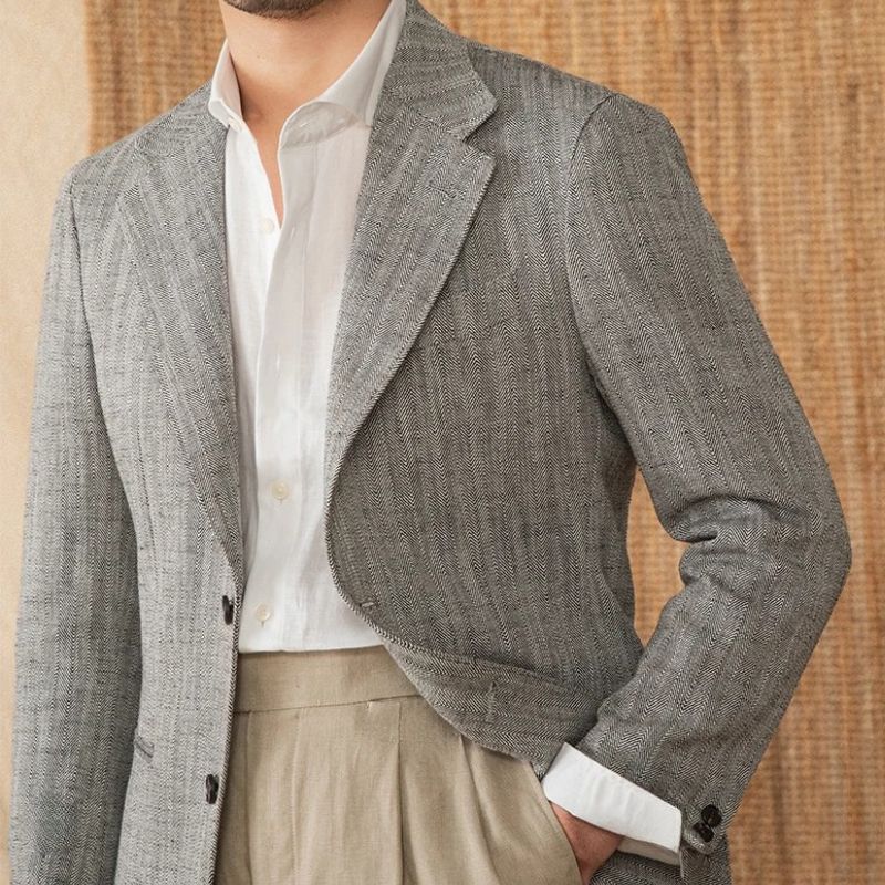 blazer en lin homme, veste en lin homme, blazer casual homme, blazer de cérémonie homme