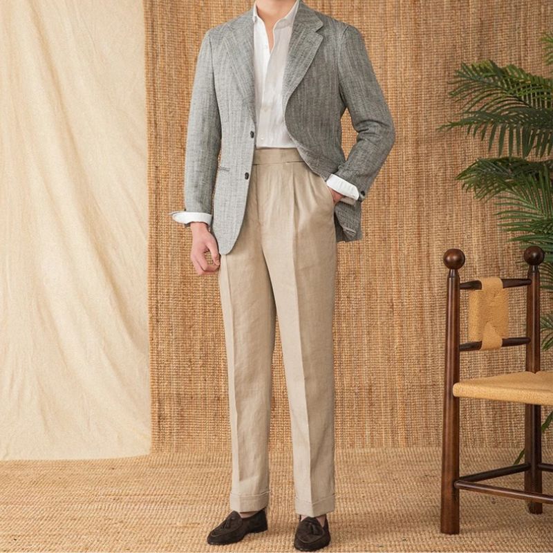 blazer en lin homme, veste en lin homme, blazer casual homme, blazer de cérémonie homme