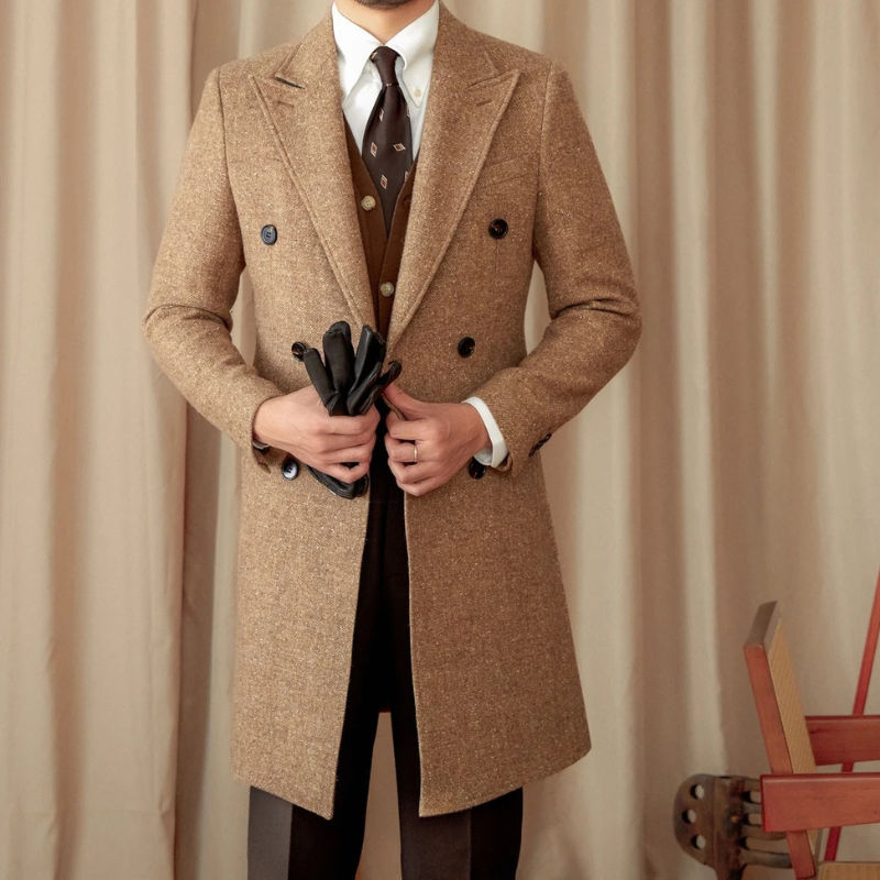 manteau croisé, manteau homme croisé, manteau homme en laine, manteau en laine croisé, manteau en laine, manteau