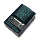 coffret cravate homme, cravate imprimée en soie, accessoire homme de luxe, coffret cadeau gentleman, boutons de manchette et pochette