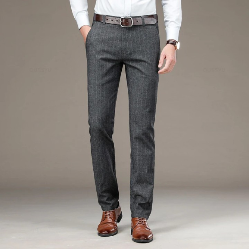 pantalon homme rayé, pantalon habillé élégant, pantalon homme style anglais, pantalon de costume rayé, pantalon homme formel