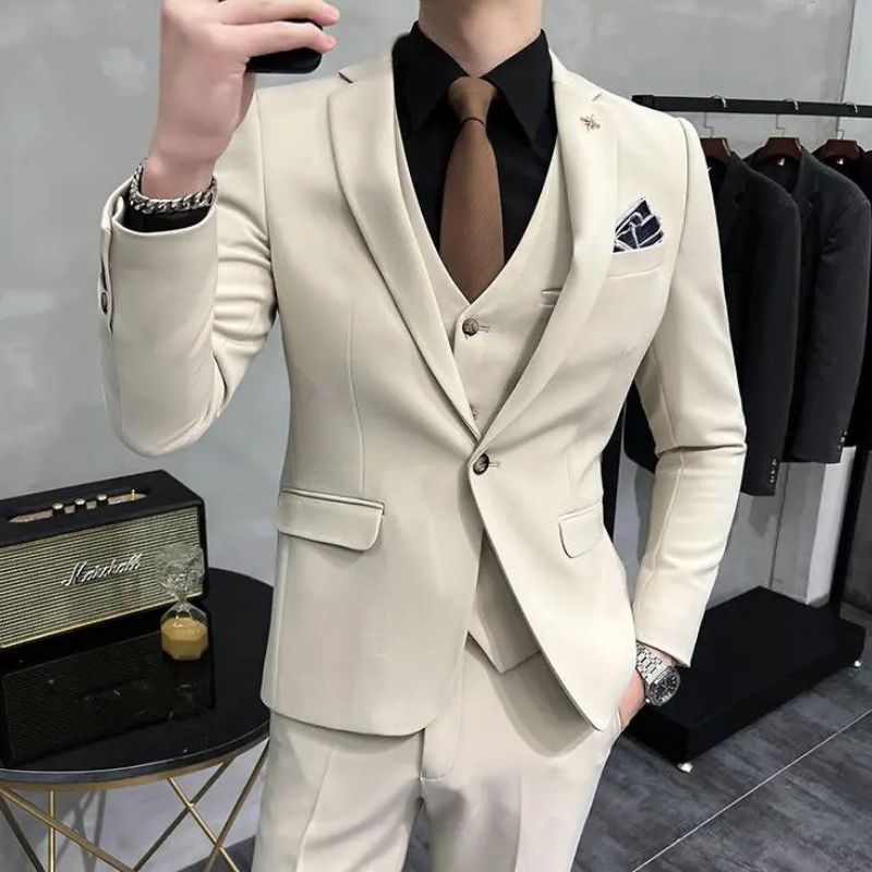 Costume Homme Slim Fit, Costume Homme pour Mariage, Costume Homme Moderne, Costume Homme Complet, Costume Homme de Tailleur, Costume Homme, Costume Beige, Costume